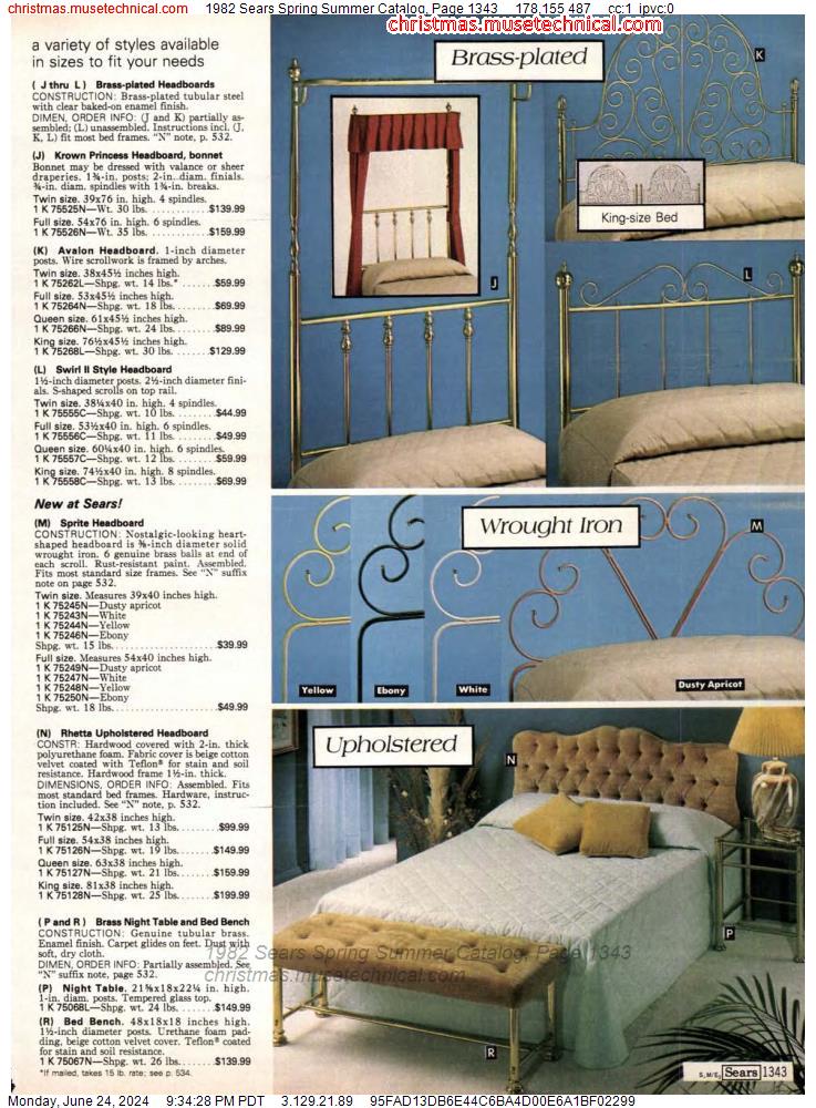 1982 Sears Spring Summer Catalog, Page 1343