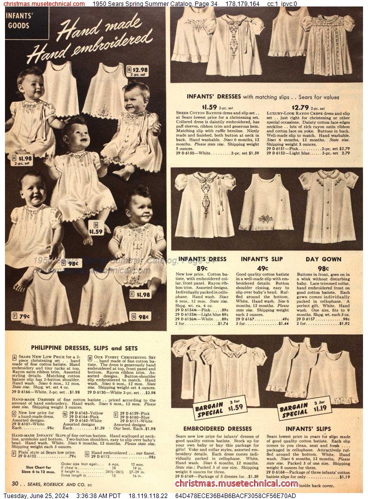1950 Sears Spring Summer Catalog, Page 34