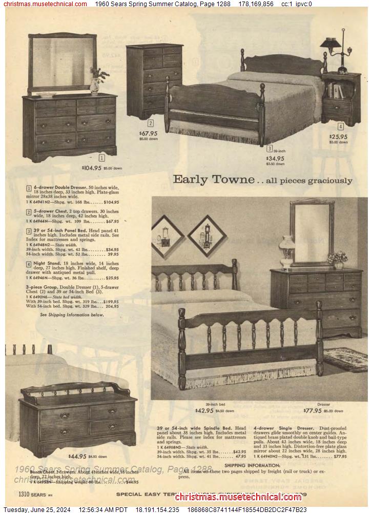 1960 Sears Spring Summer Catalog, Page 1288