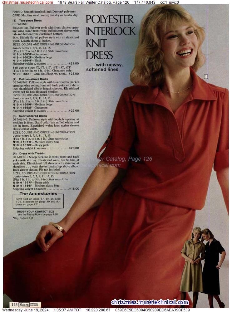 1978 Sears Fall Winter Catalog, Page 126