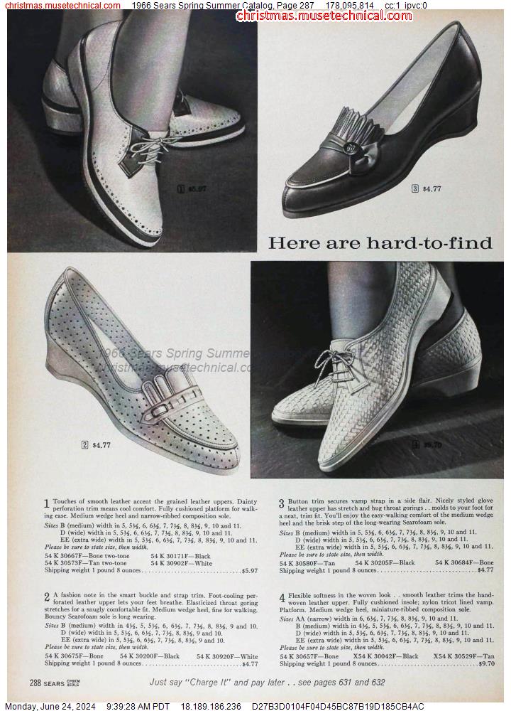 1966 Sears Spring Summer Catalog, Page 287