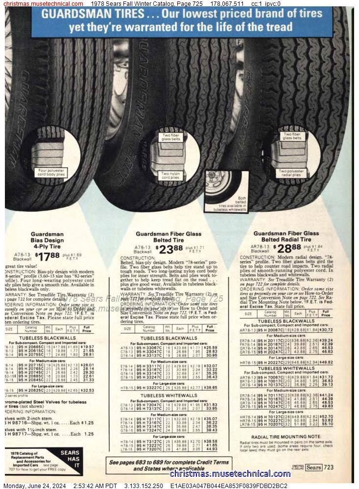 1978 Sears Fall Winter Catalog, Page 725