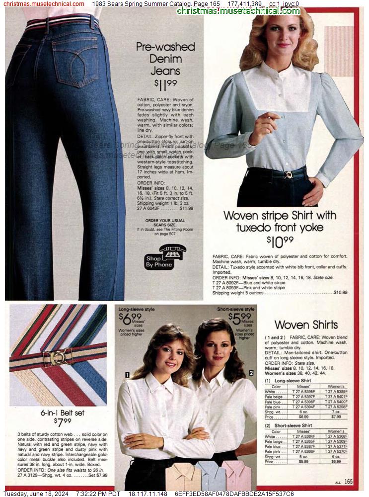 1983 Sears Spring Summer Catalog, Page 165
