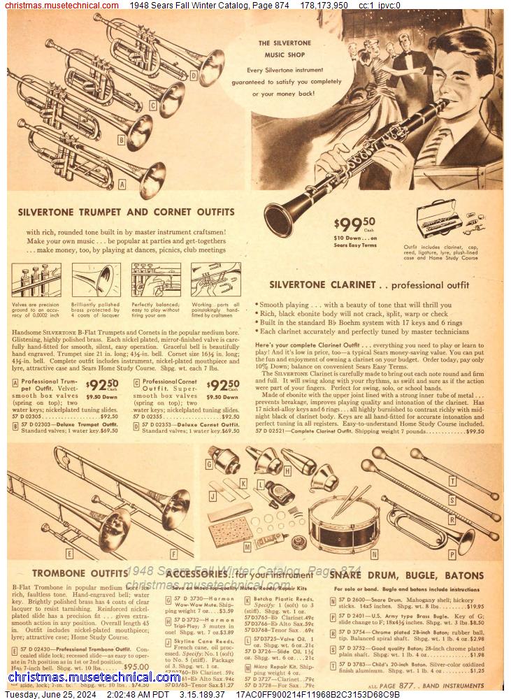 1948 Sears Fall Winter Catalog, Page 874