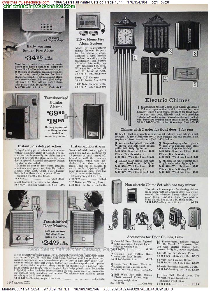 1966 Sears Fall Winter Catalog, Page 1344