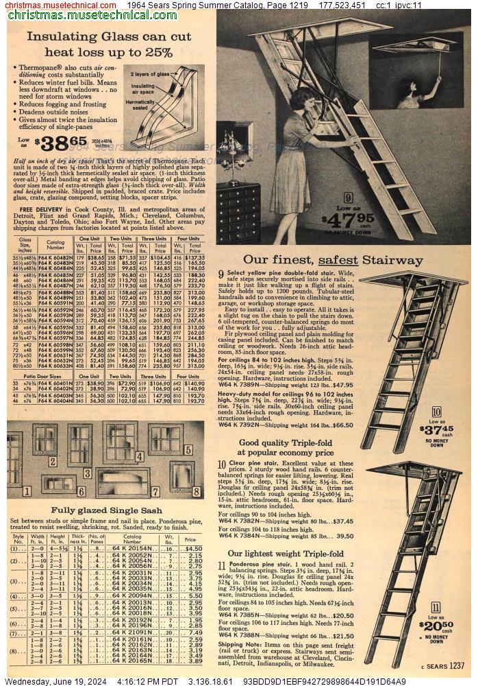 1964 Sears Spring Summer Catalog, Page 1219