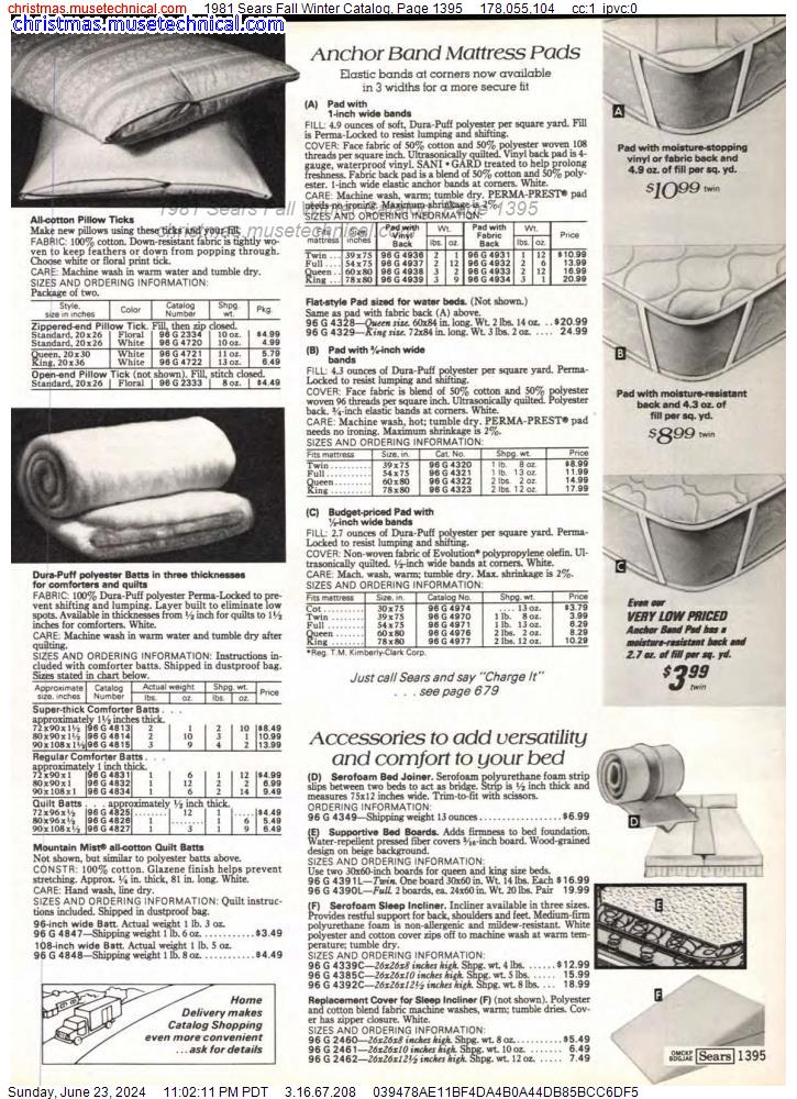 1981 Sears Fall Winter Catalog, Page 1395