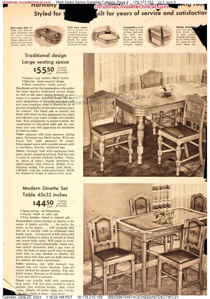 1946 Sears Spring Summer Catalog, Page 4