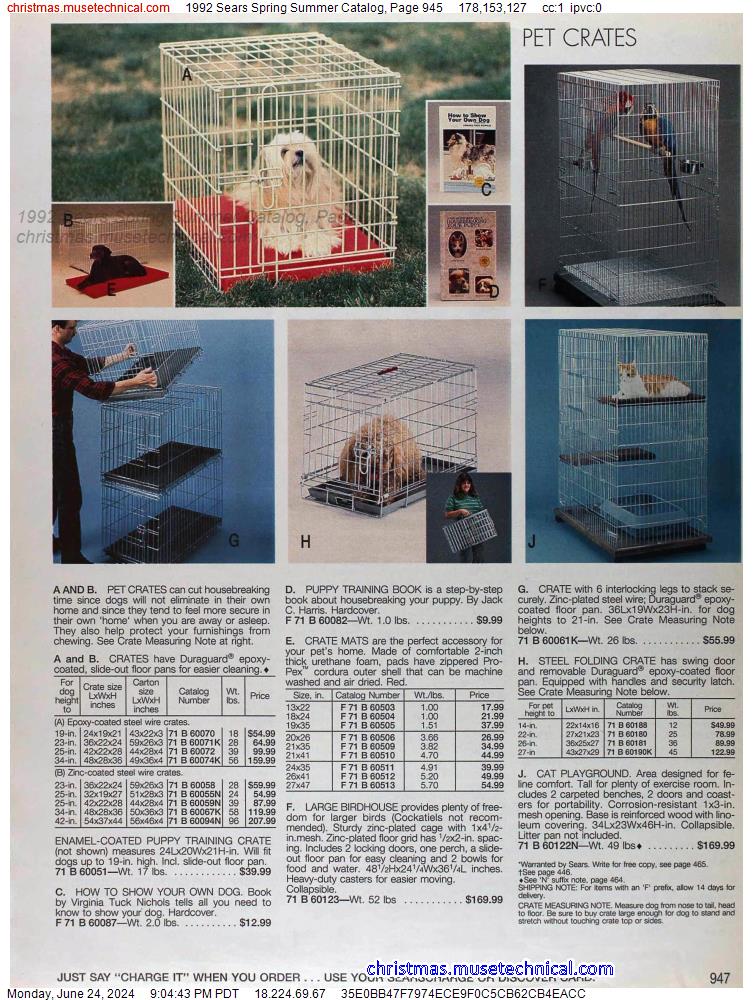1992 Sears Spring Summer Catalog, Page 945