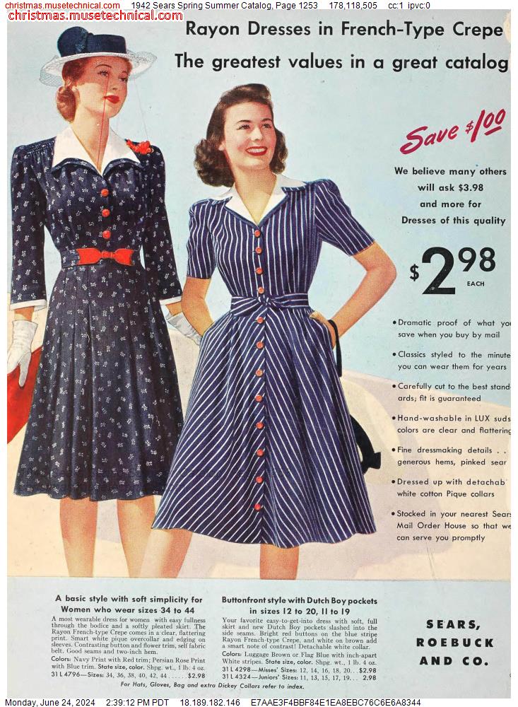 1942 Sears Spring Summer Catalog, Page 1253
