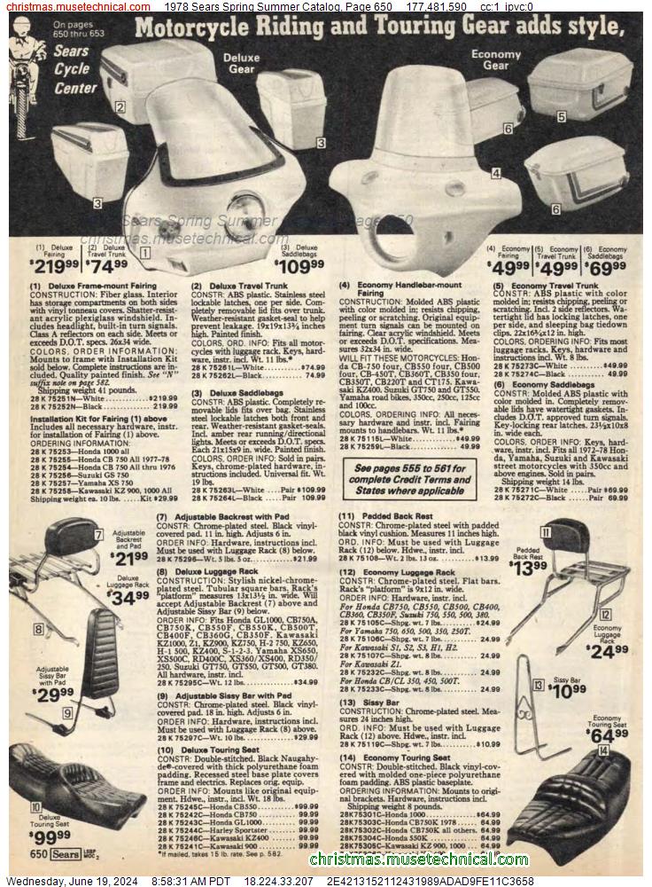 1978 Sears Spring Summer Catalog, Page 650