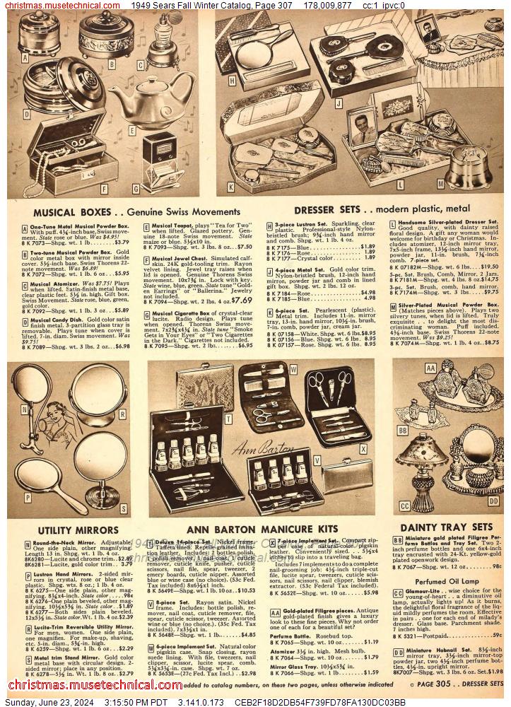 1949 Sears Fall Winter Catalog, Page 307
