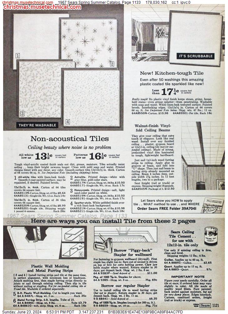 1967 Sears Spring Summer Catalog, Page 1133