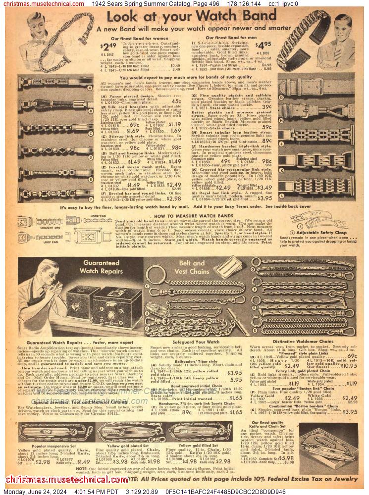 1942 Sears Spring Summer Catalog, Page 496