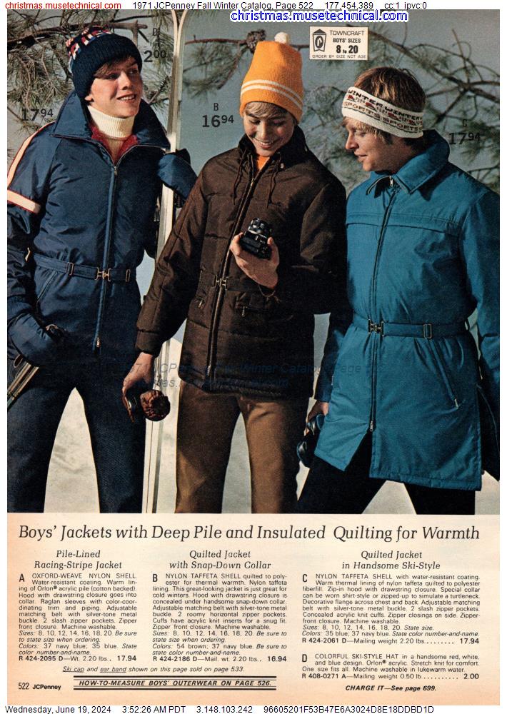 1971 JCPenney Fall Winter Catalog, Page 522