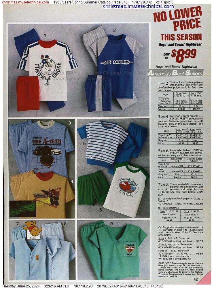 1985 Sears Spring Summer Catalog, Page 348