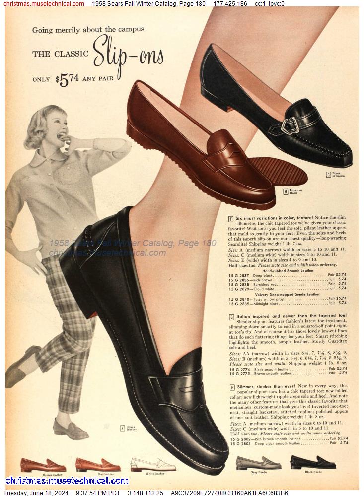 1958 Sears Fall Winter Catalog, Page 180