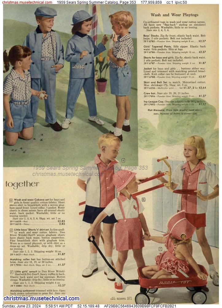 1959 Sears Spring Summer Catalog, Page 353