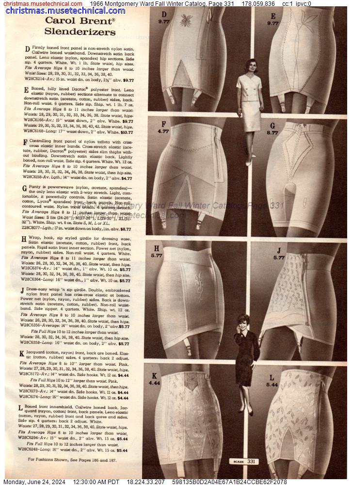 1966 Montgomery Ward Fall Winter Catalog, Page 331