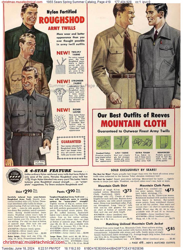 1955 Sears Spring Summer Catalog, Page 419