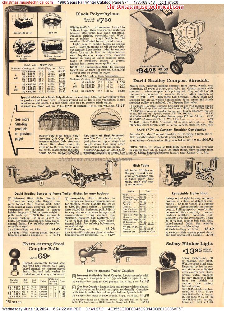 1960 Sears Fall Winter Catalog, Page 974