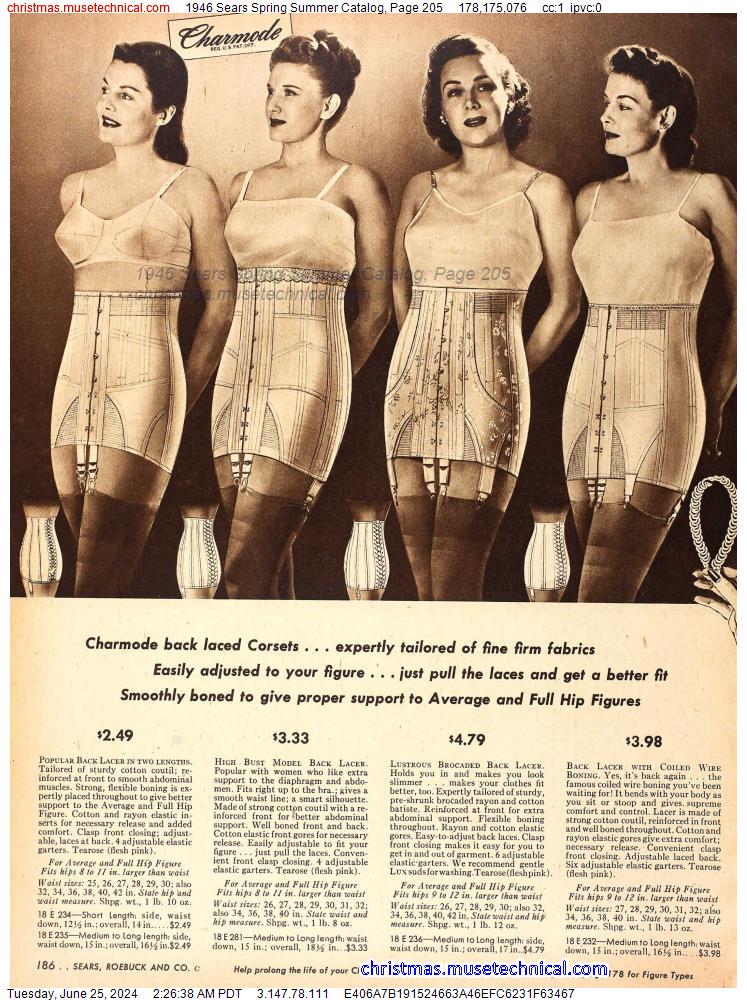 1946 Sears Spring Summer Catalog, Page 205
