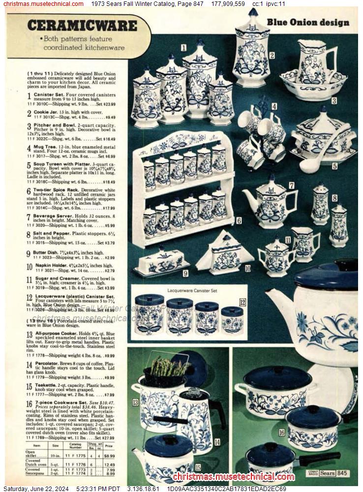 1973 Sears Fall Winter Catalog, Page 847