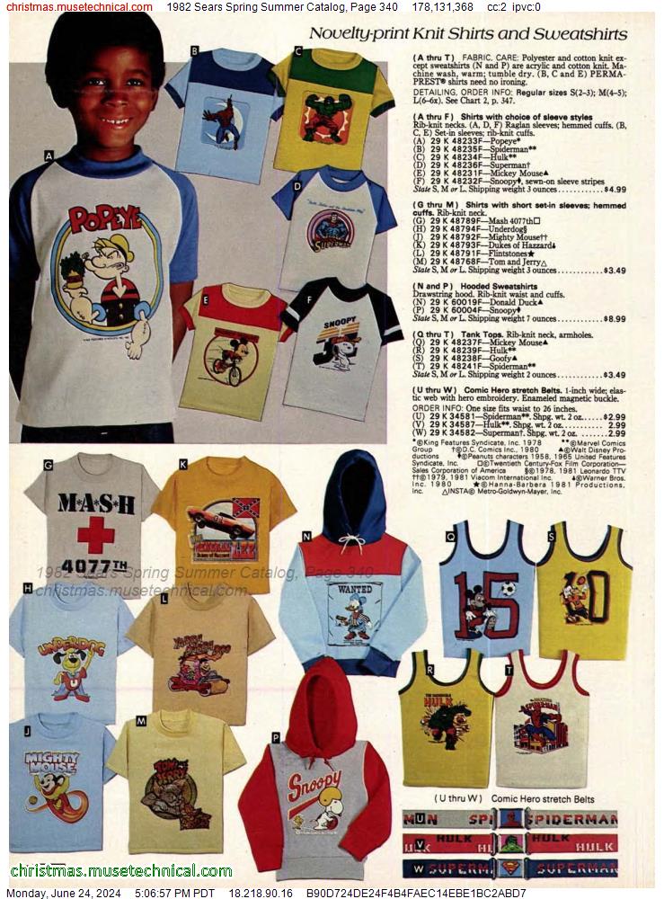 1982 Sears Spring Summer Catalog, Page 340