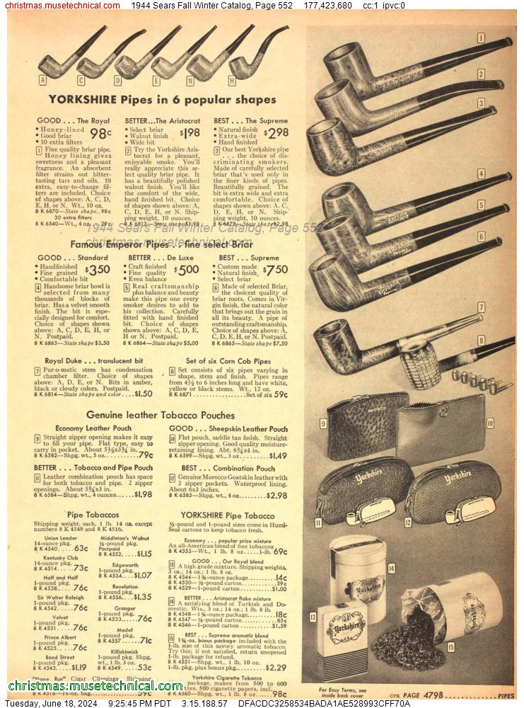 1944 Sears Fall Winter Catalog, Page 552