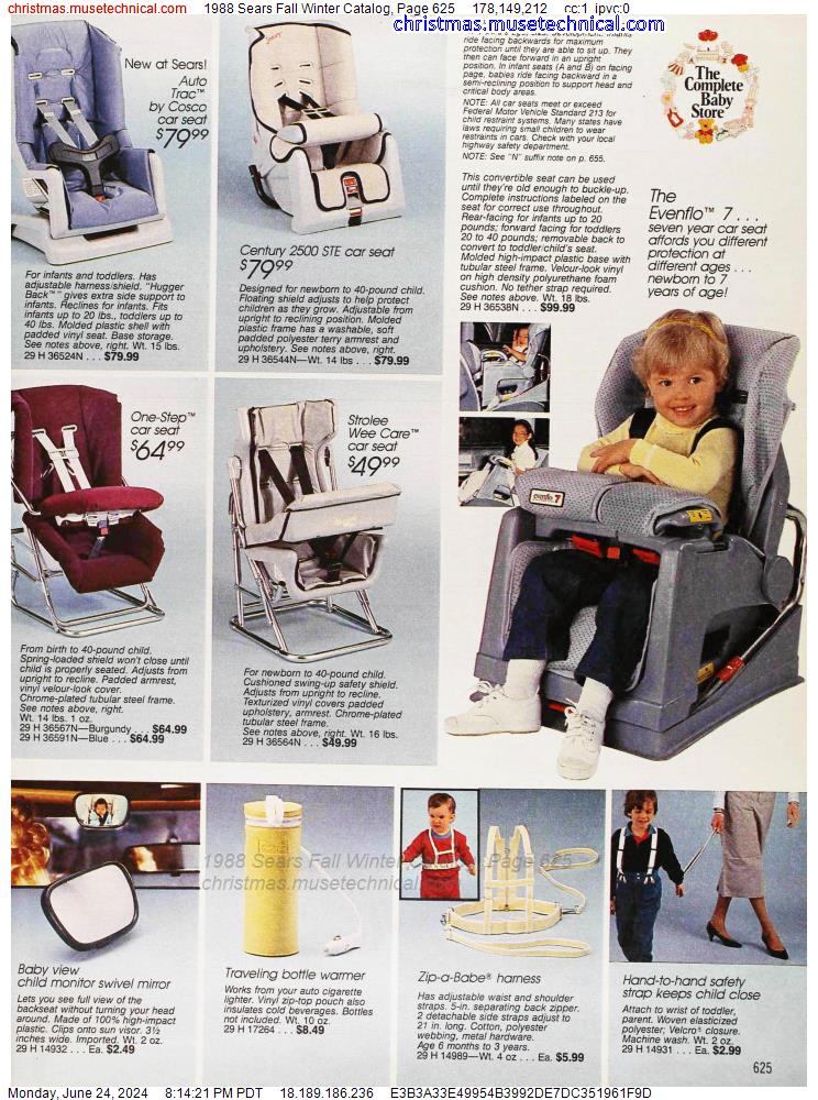 1988 Sears Fall Winter Catalog, Page 625