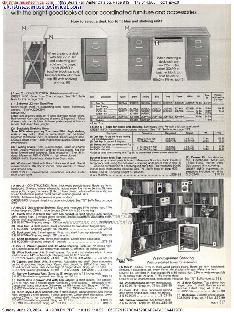1983 Sears Fall Winter Catalog, Page 813