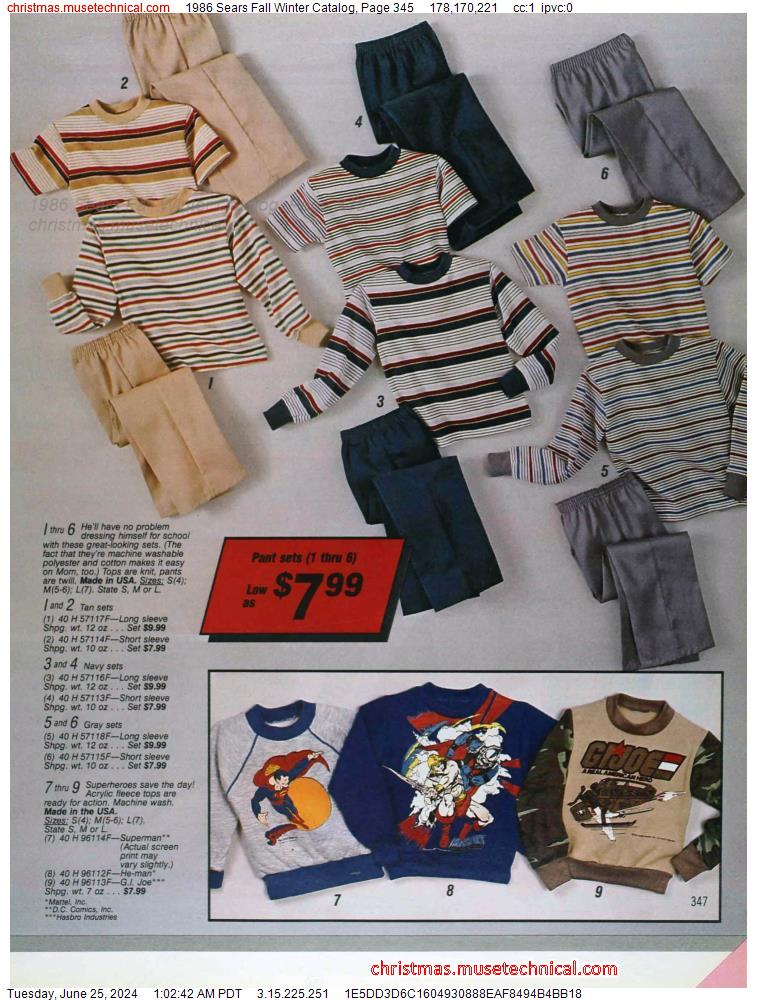 1986 Sears Fall Winter Catalog, Page 345