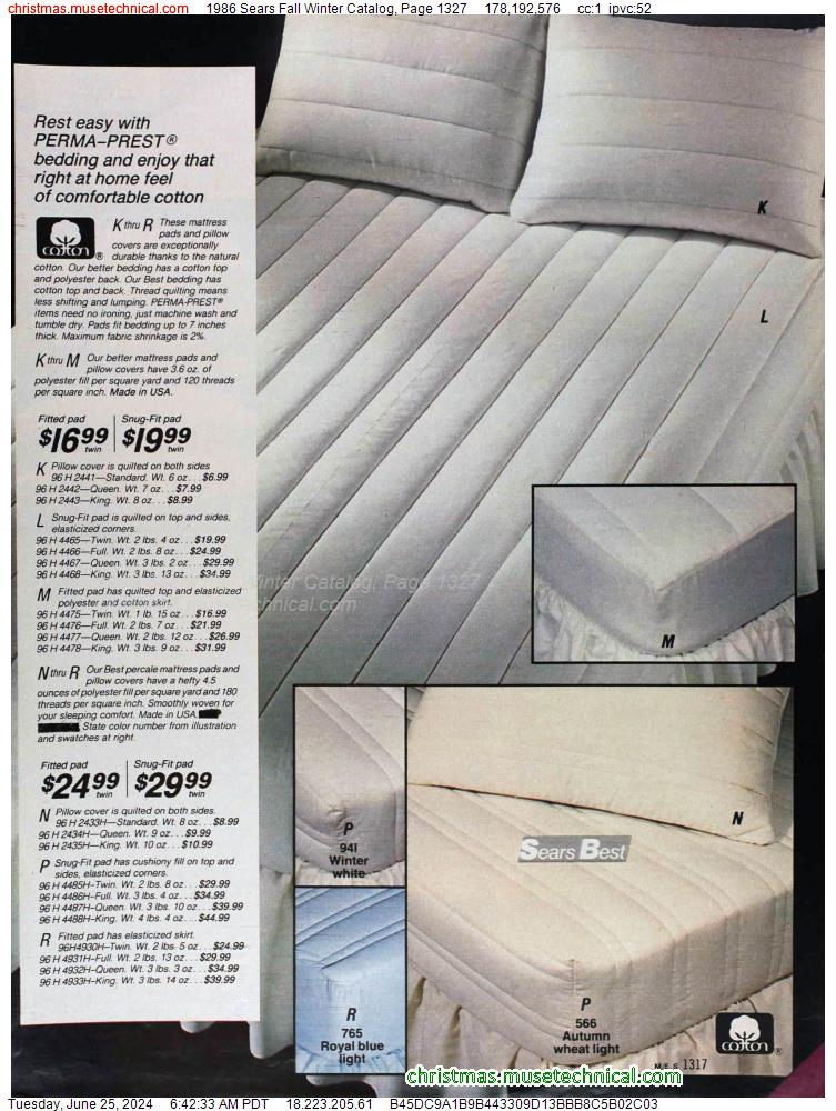 1986 Sears Fall Winter Catalog, Page 1327