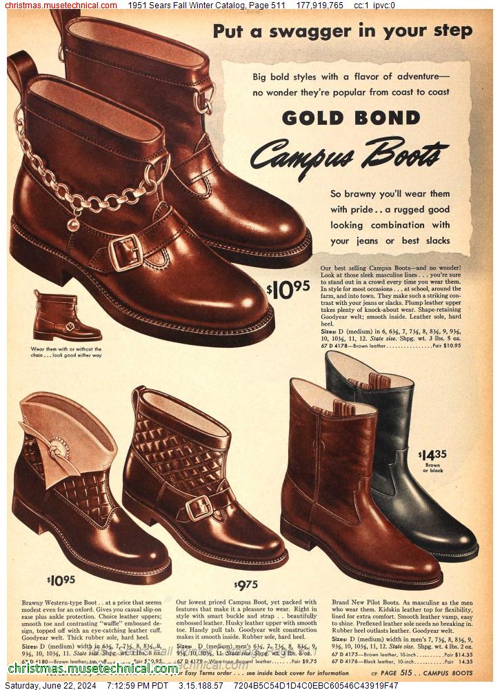 1951 Sears Fall Winter Catalog, Page 511