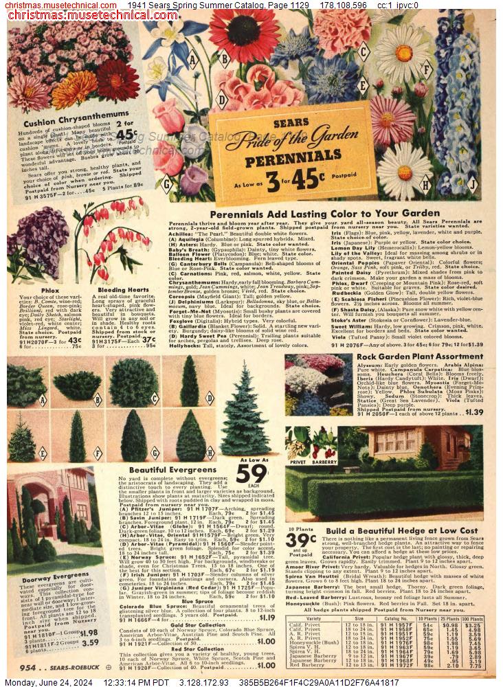 1941 Sears Spring Summer Catalog, Page 1129
