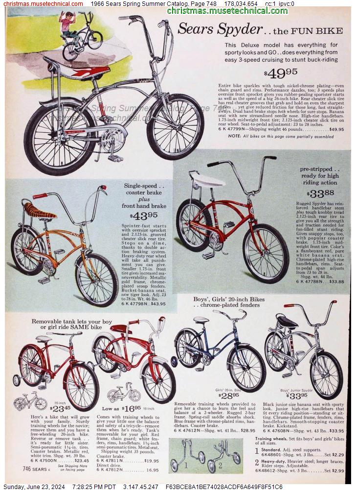 1966 Sears Spring Summer Catalog, Page 748