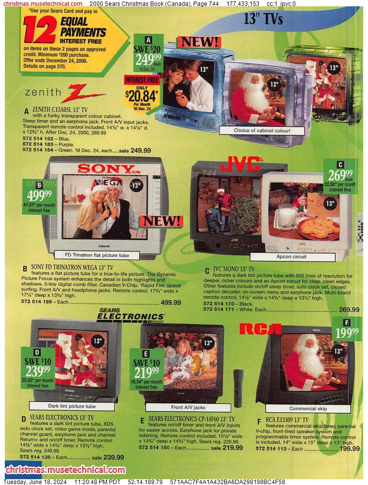 2000 Sears Christmas Book (Canada), Page 744