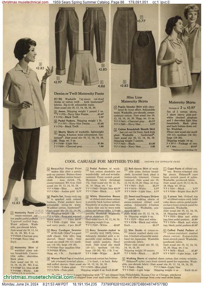 1959 Sears Spring Summer Catalog, Page 86