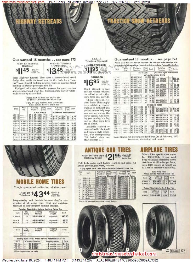 1971 Sears Fall Winter Catalog, Page 777
