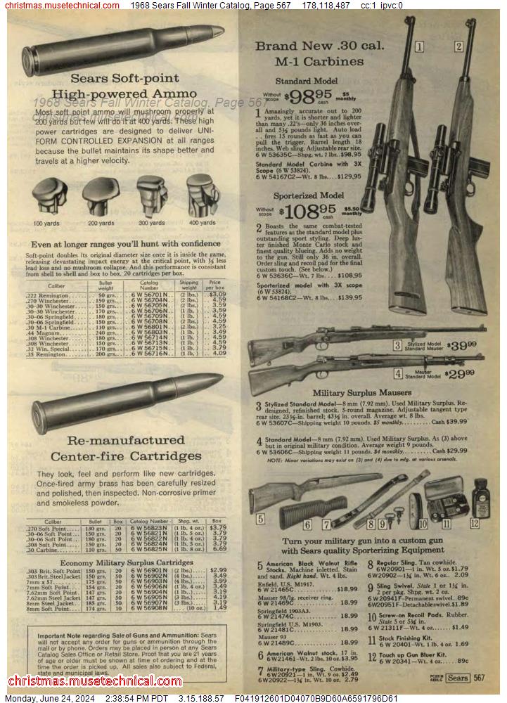 1968 Sears Fall Winter Catalog, Page 567