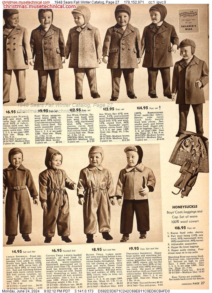 1948 Sears Fall Winter Catalog, Page 27
