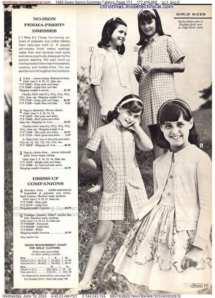 1968 Sears Spring Summer Catalog, Page 171