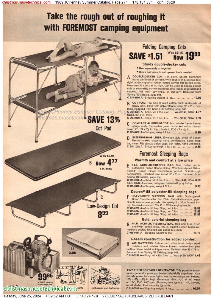 1969 JCPenney Summer Catalog, Page 274