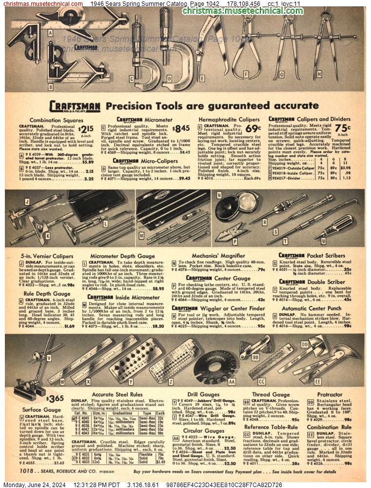 1946 Sears Spring Summer Catalog, Page 1042