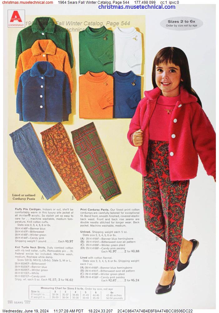 1964 Sears Fall Winter Catalog, Page 544