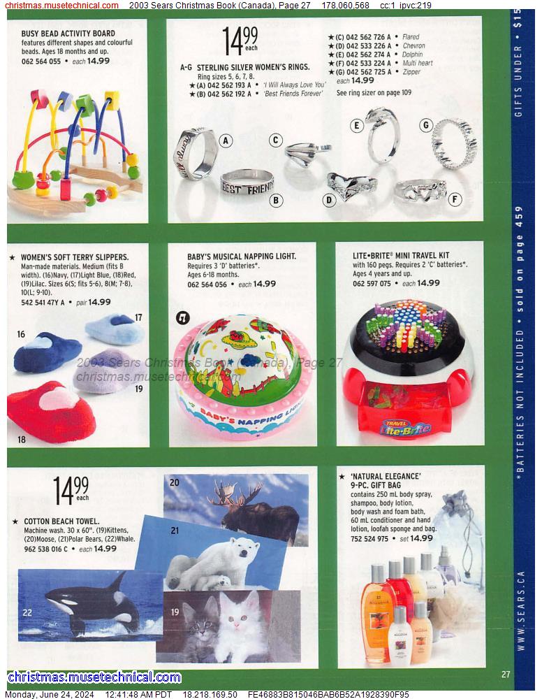2003 Sears Christmas Book (Canada), Page 27