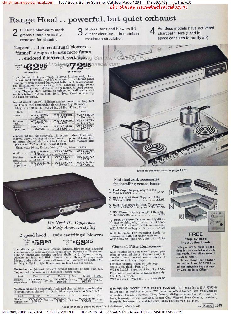 1967 Sears Spring Summer Catalog, Page 1261