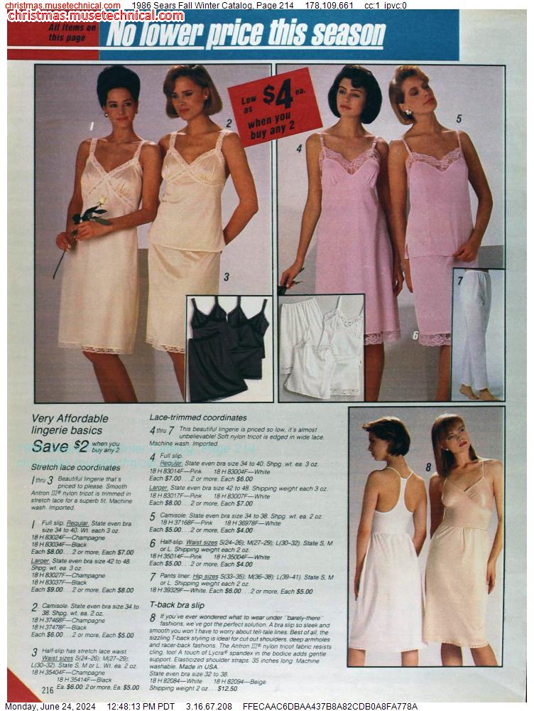 1986 Sears Fall Winter Catalog, Page 214