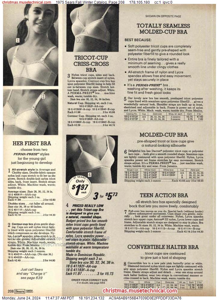 1975 Sears Fall Winter Catalog, Page 208