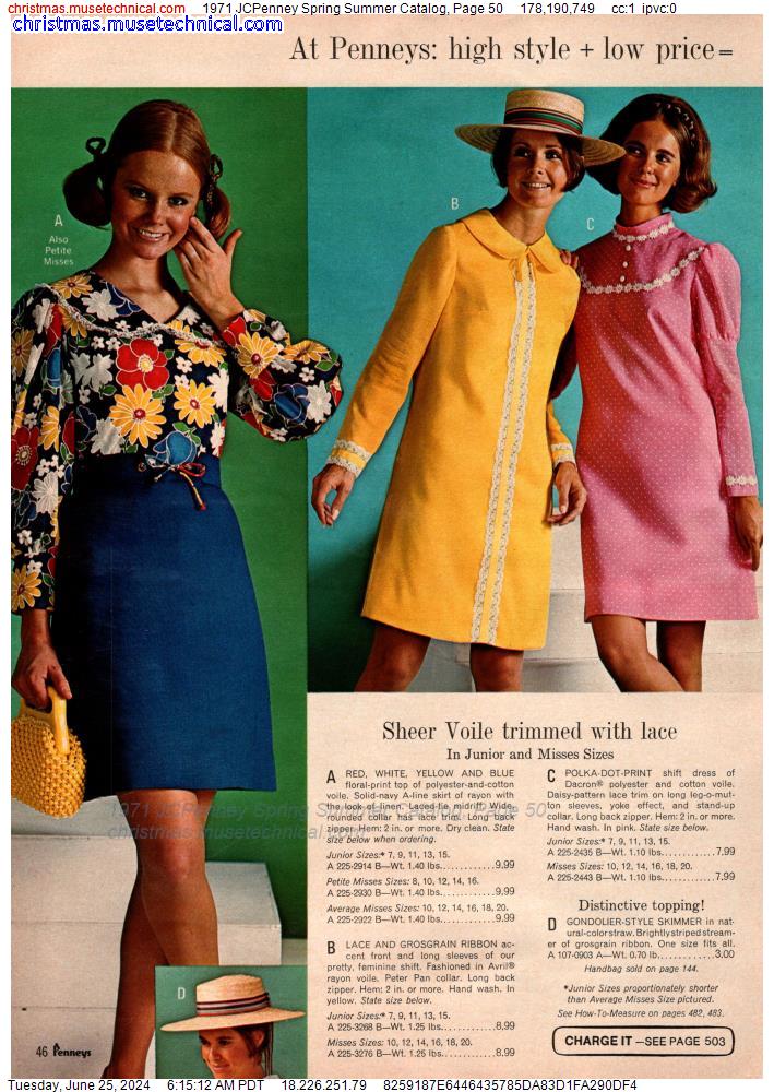 1971 JCPenney Spring Summer Catalog, Page 50